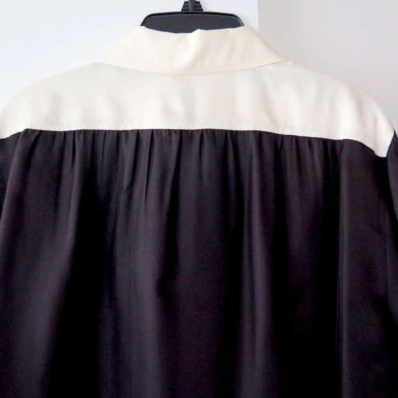 Tory Burch Wide Collar Tunic Blouse - Ivory/ Tea Rose - $498 - Picture 8 of 16